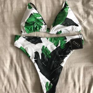 Zaful New with Tags Palm Bathing Suit
